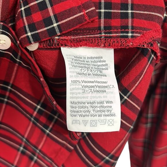 Madewell Oversized Ex-Boyfriend Shirt in Tartan Plaid women’s size xs - Picture 6 of 8